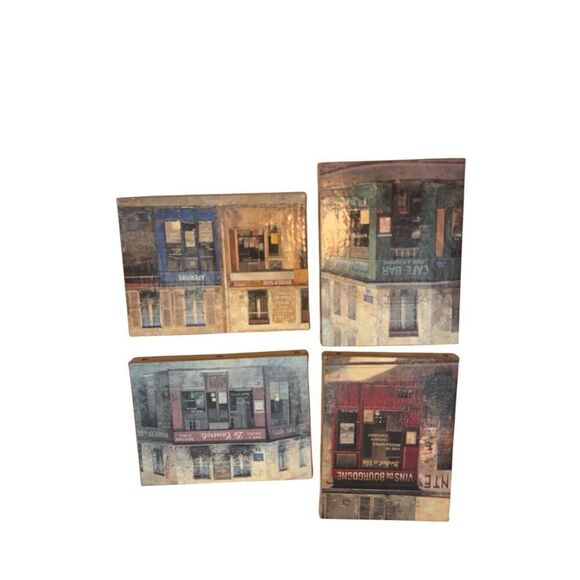 Vintage Paris Café Art Lot – Wine Decor, Clock, Wall Plaques” - Picture 10 of 16